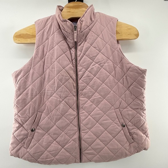 Laura Scott Woman 2X Quilted Vest Blush Pink Sleeveless Jacket Coat Outerwear - Picture 1 of 6